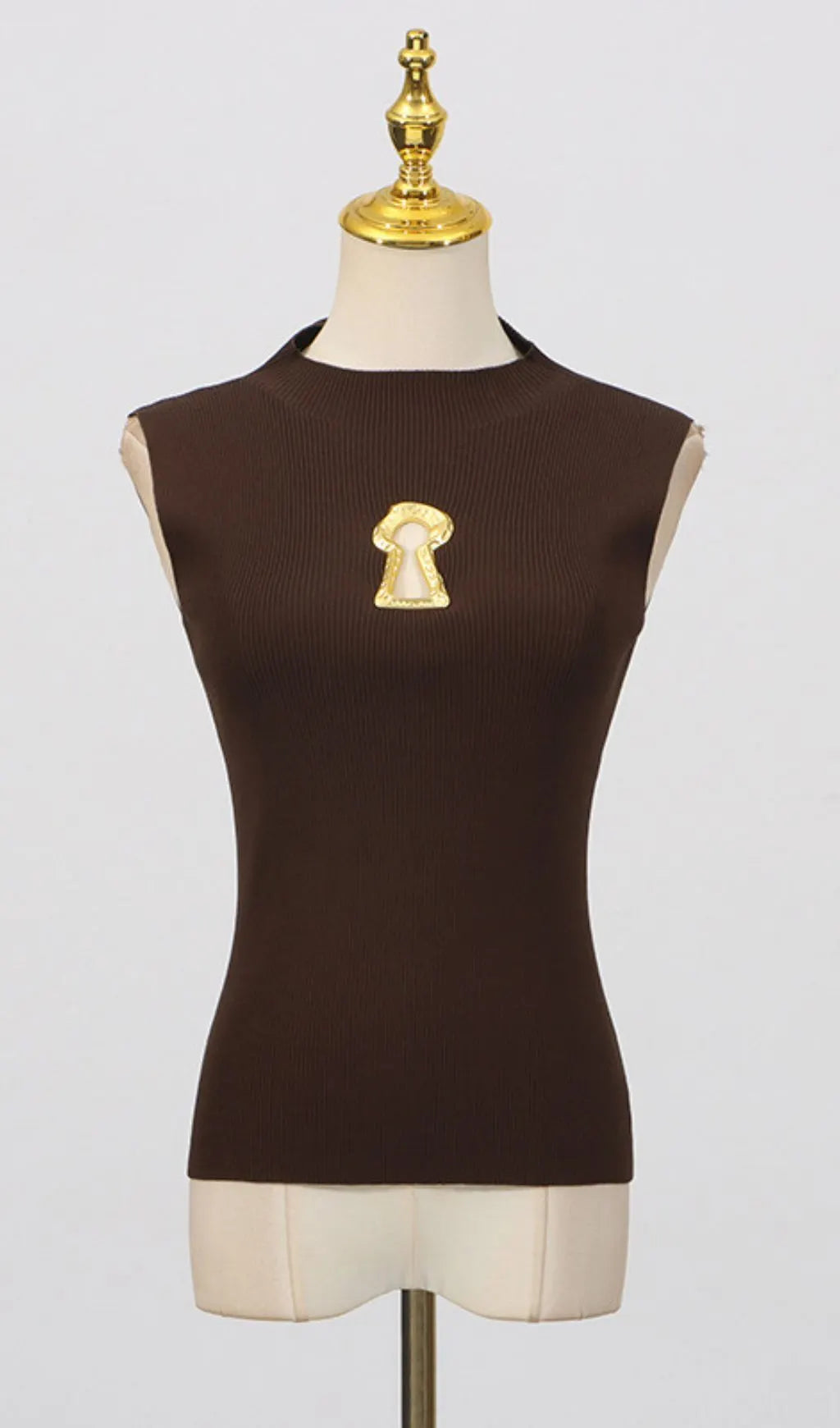 Gia Sleeveless Metallic Decor Top Flowering Girl