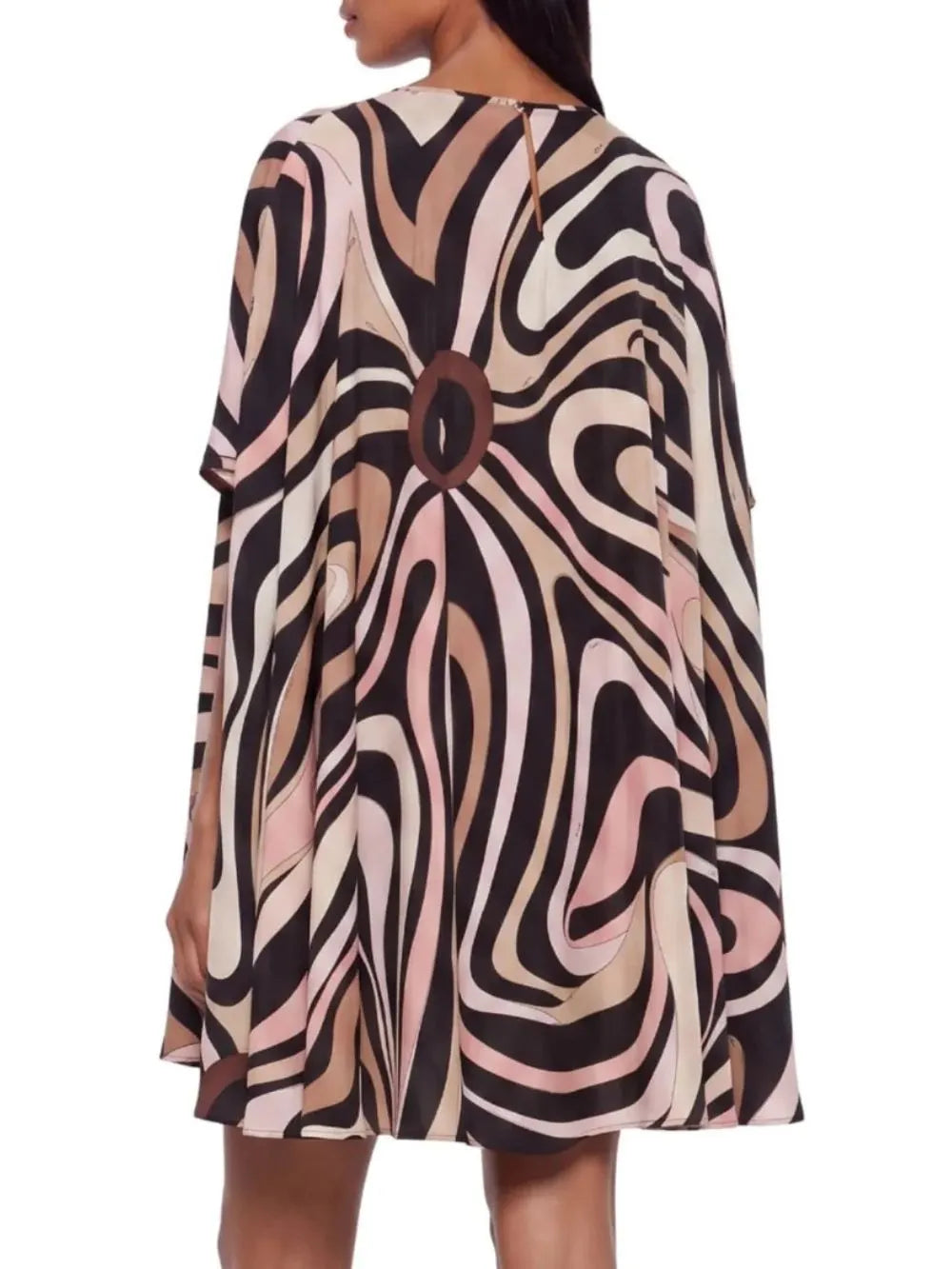 Hylora Raglan Sleeve Printed Mini Dress Flowering Girl