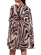 Hylora Raglan Sleeve Printed Mini Dress Flowering Girl