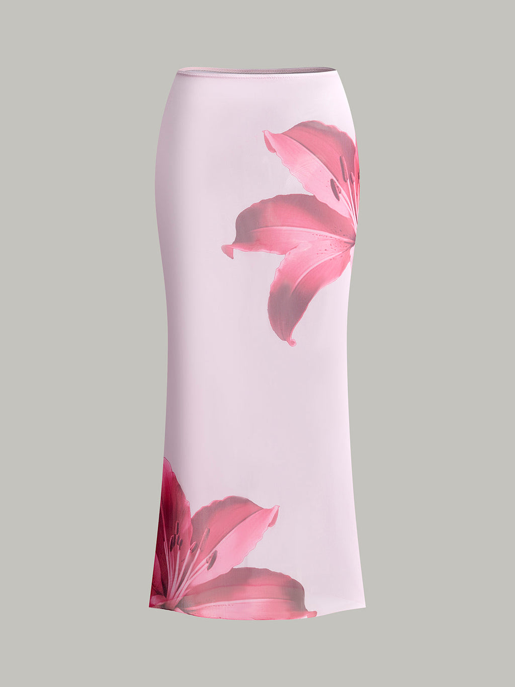 Floral Printed Bikini Bandeau And Chic Pareo Skirt Flowering Girl