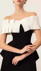 Chanon Black Off Shoulder Midi Dress Flowering Girl