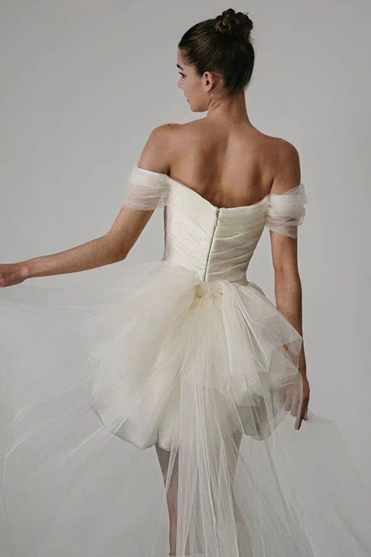 Keira Strapless Mini Dress In White Flowering Girl