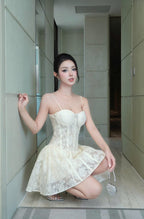 Camilla Corset Lace Mini Dress Flowering Girl