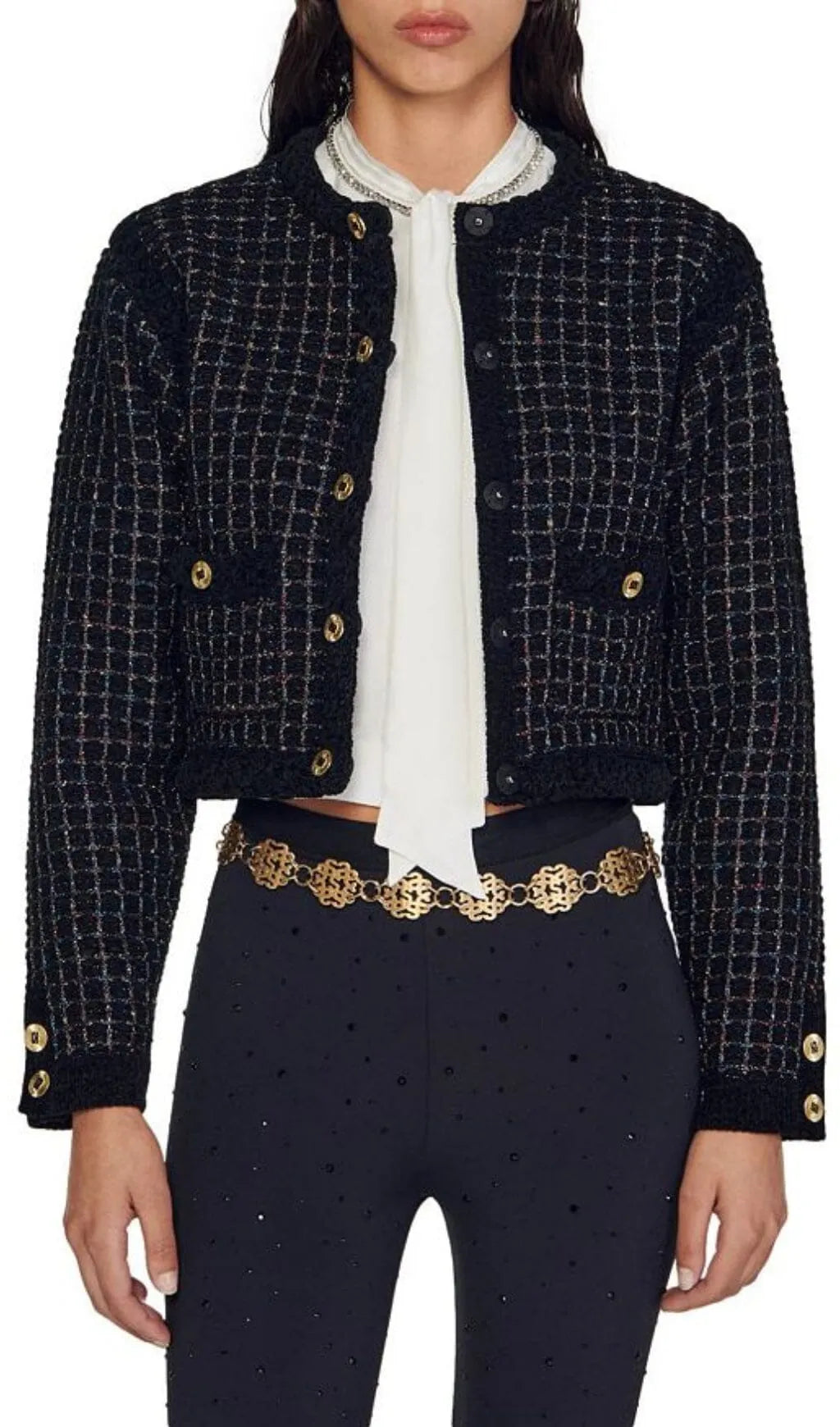 TEXTURED TWEED CARDIGAN SWEATER Flowering Girl