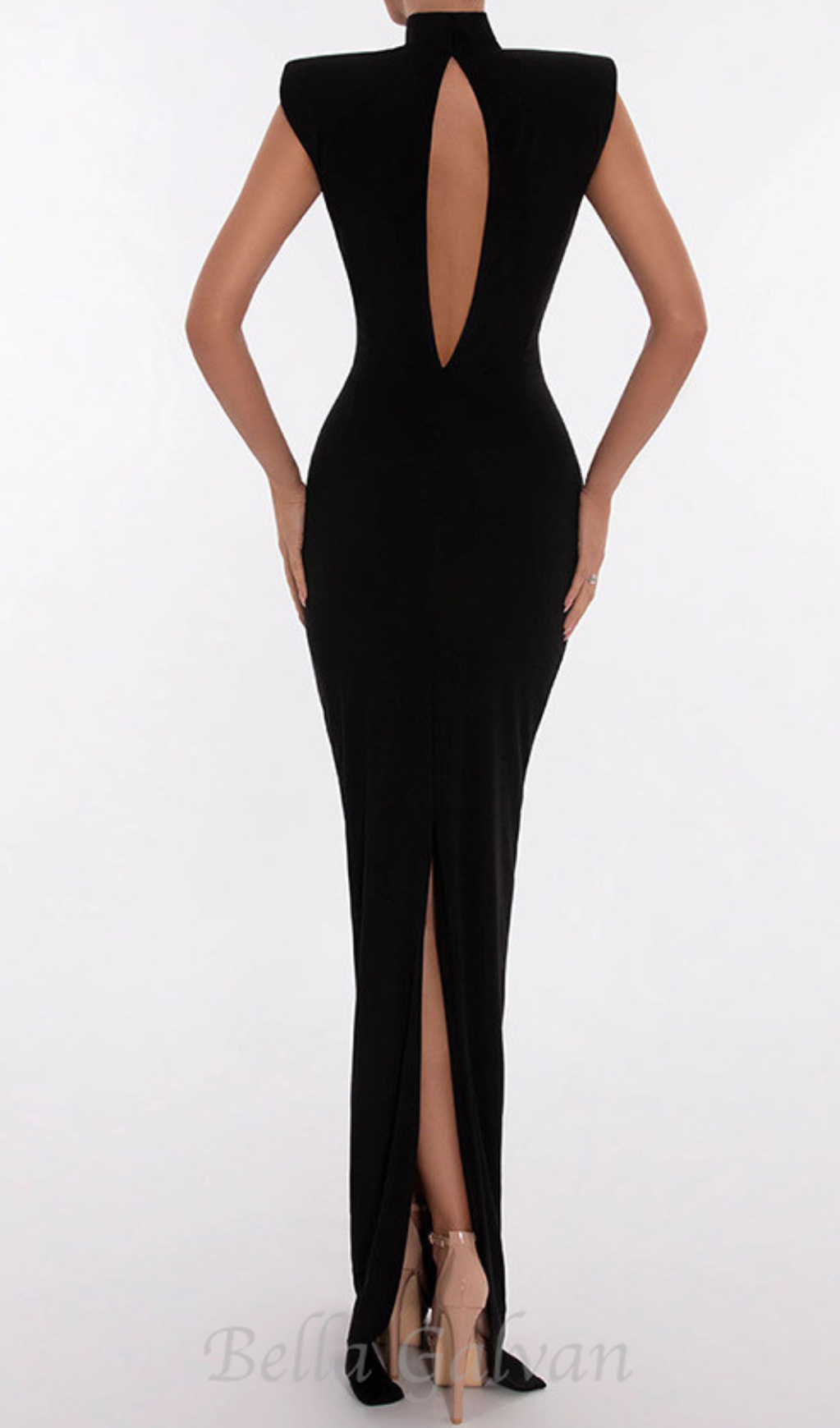 Gold X Beads Embellished Black maxi Dress Flowering Girl