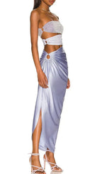 Dupree Cutout One-Piece Swimsuit & Skirt Flowering Girl