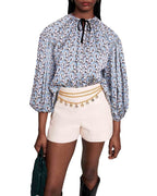 LOOSE-FITTING SATIN BLOUSE Flowering Girl