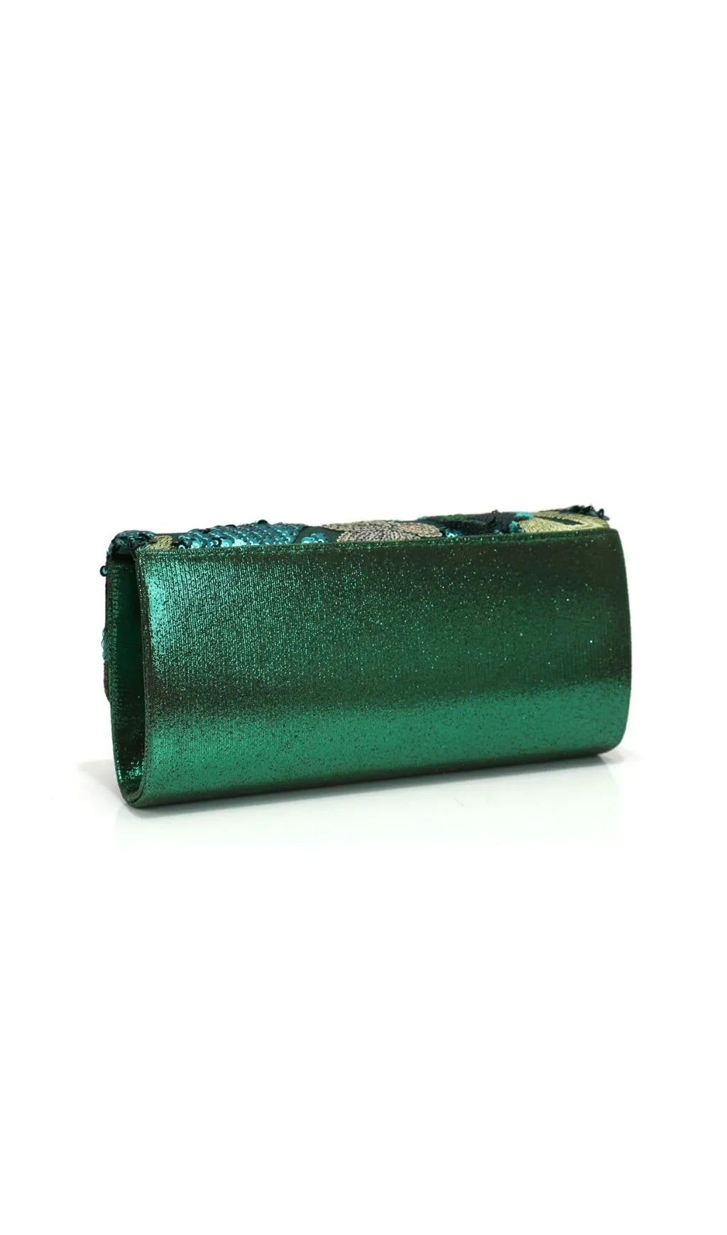 Leala Green Flower Sequin Handbag Flowering Girl