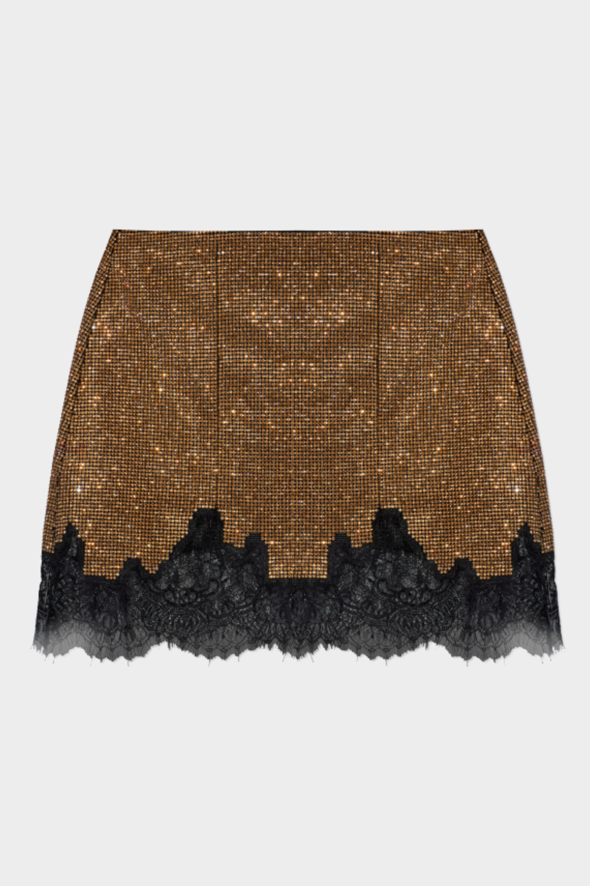 Cosms Crystal Embellished Lace Mini Skirt Flowering Girl