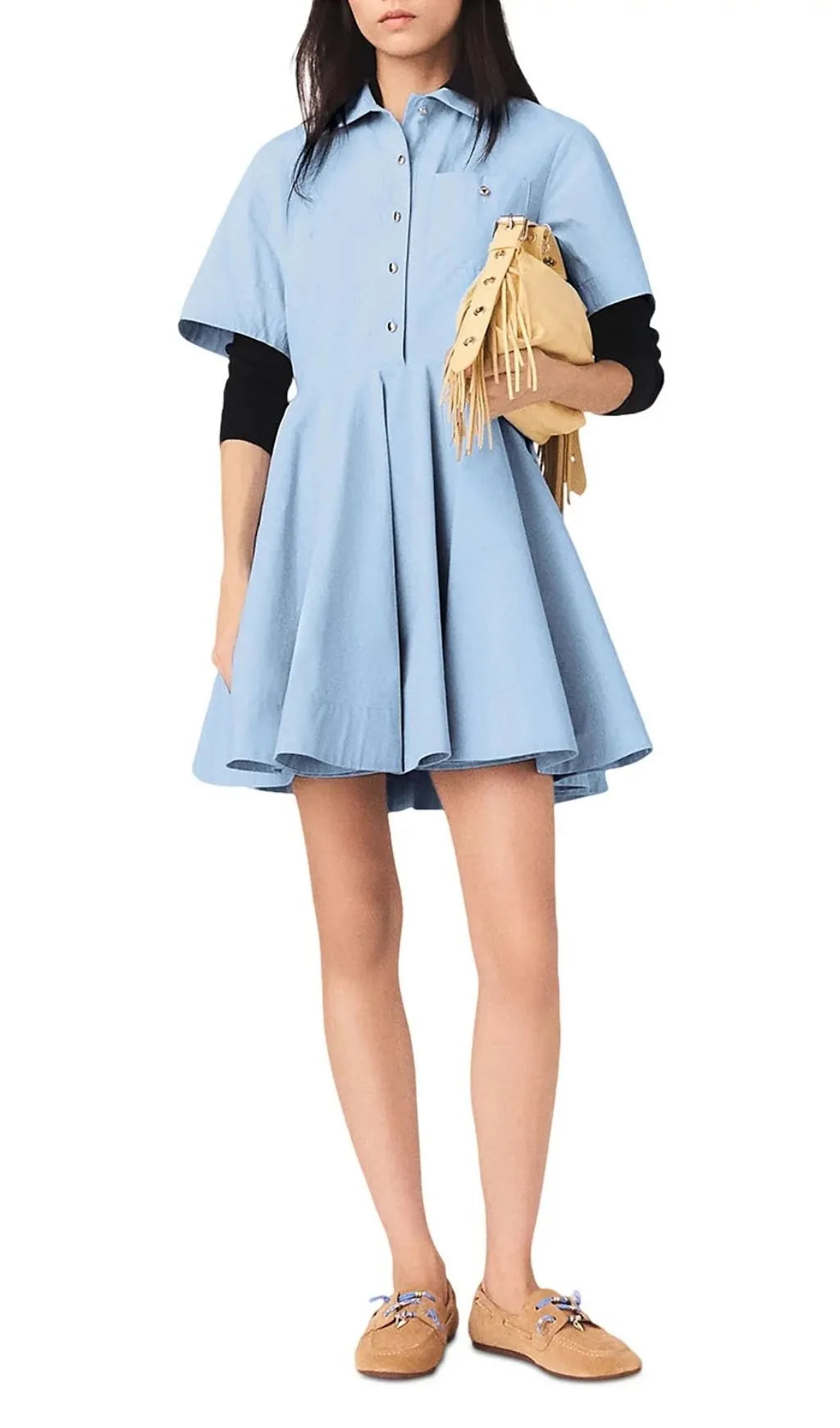 Flared Shirt Dress Flowering Girl