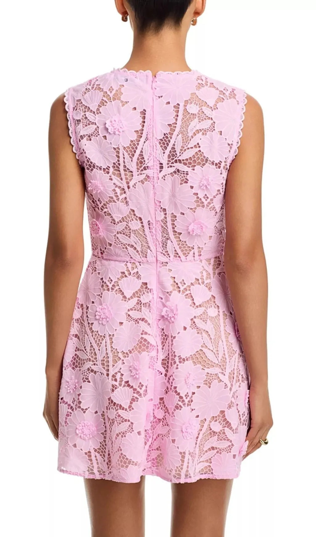 Lace Mini Dress - Pink Flowering Girl