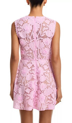 Lace Mini Dress - Pink Flowering Girl