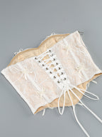 Cadence White Corset Lace Two-Piece Set Flowering Girl