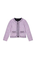 LONG-SLEEVE TWEED BOUCLE JACKET Flowering Girl