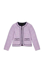 LONG-SLEEVE TWEED BOUCLE JACKET Flowering Girl
