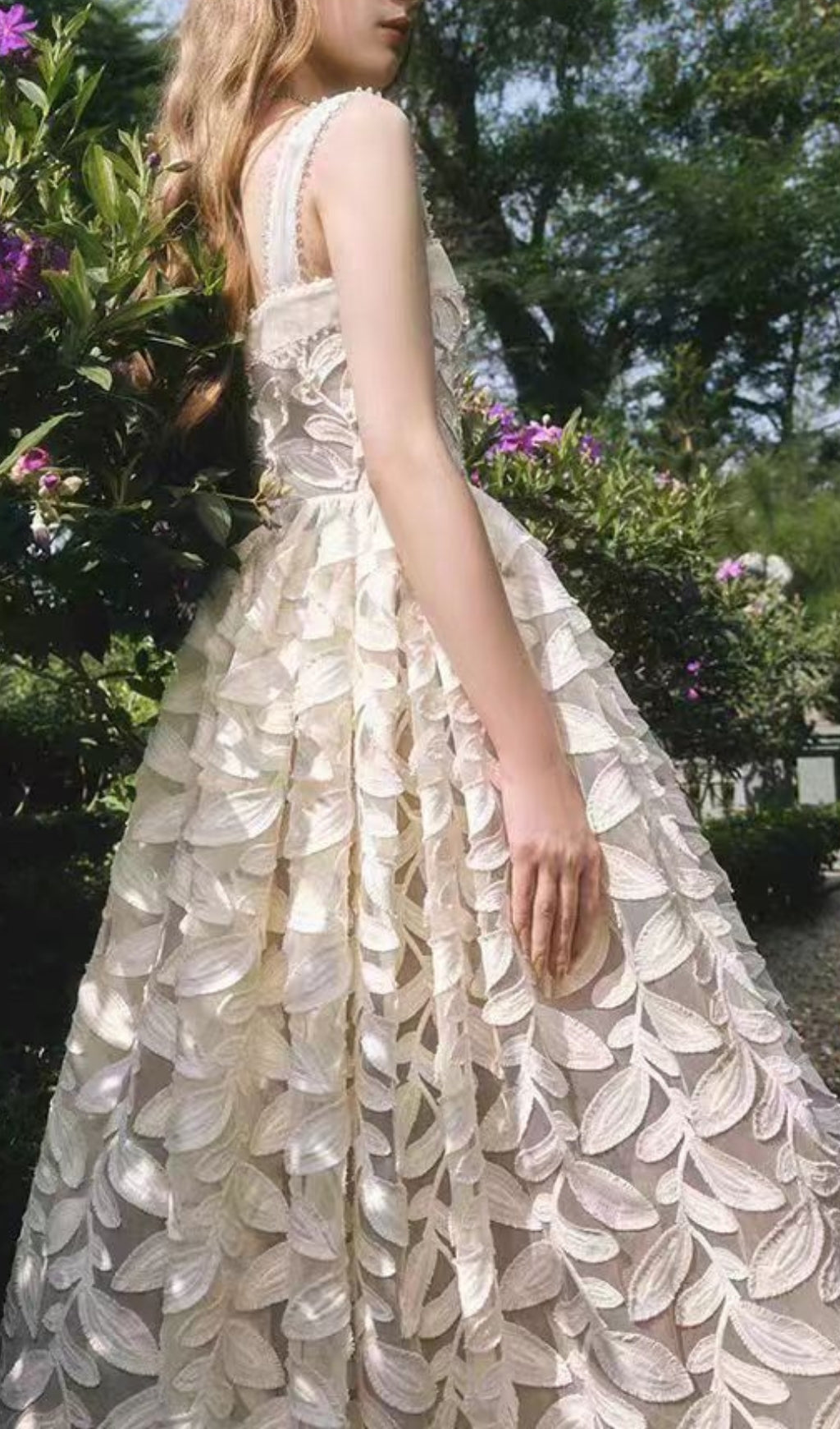 Albia White Embellished Midi Dress Flowering Girl