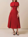 Maille Red Midi Dress Flowering Girl