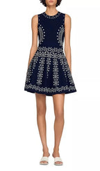 Capri Scarf Print Knit Short Dress Flowering Girl
