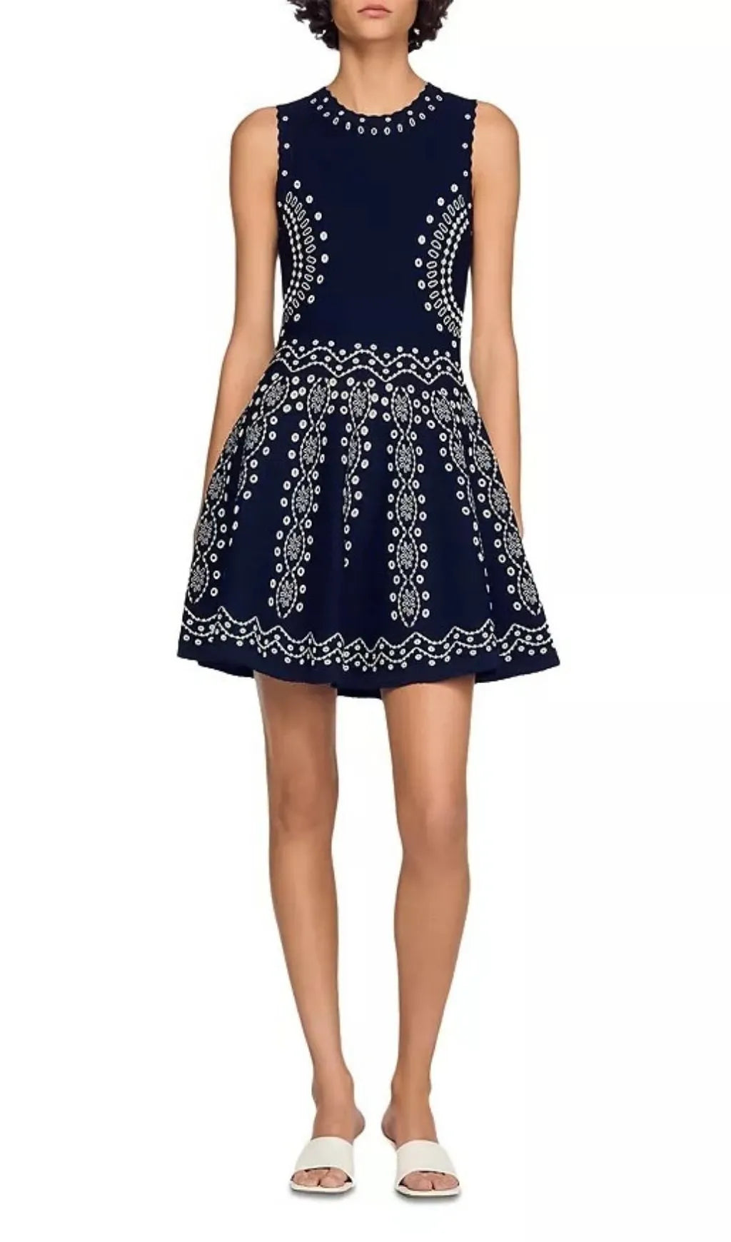 Capri Scarf Print Knit Short Dress Flowering Girl