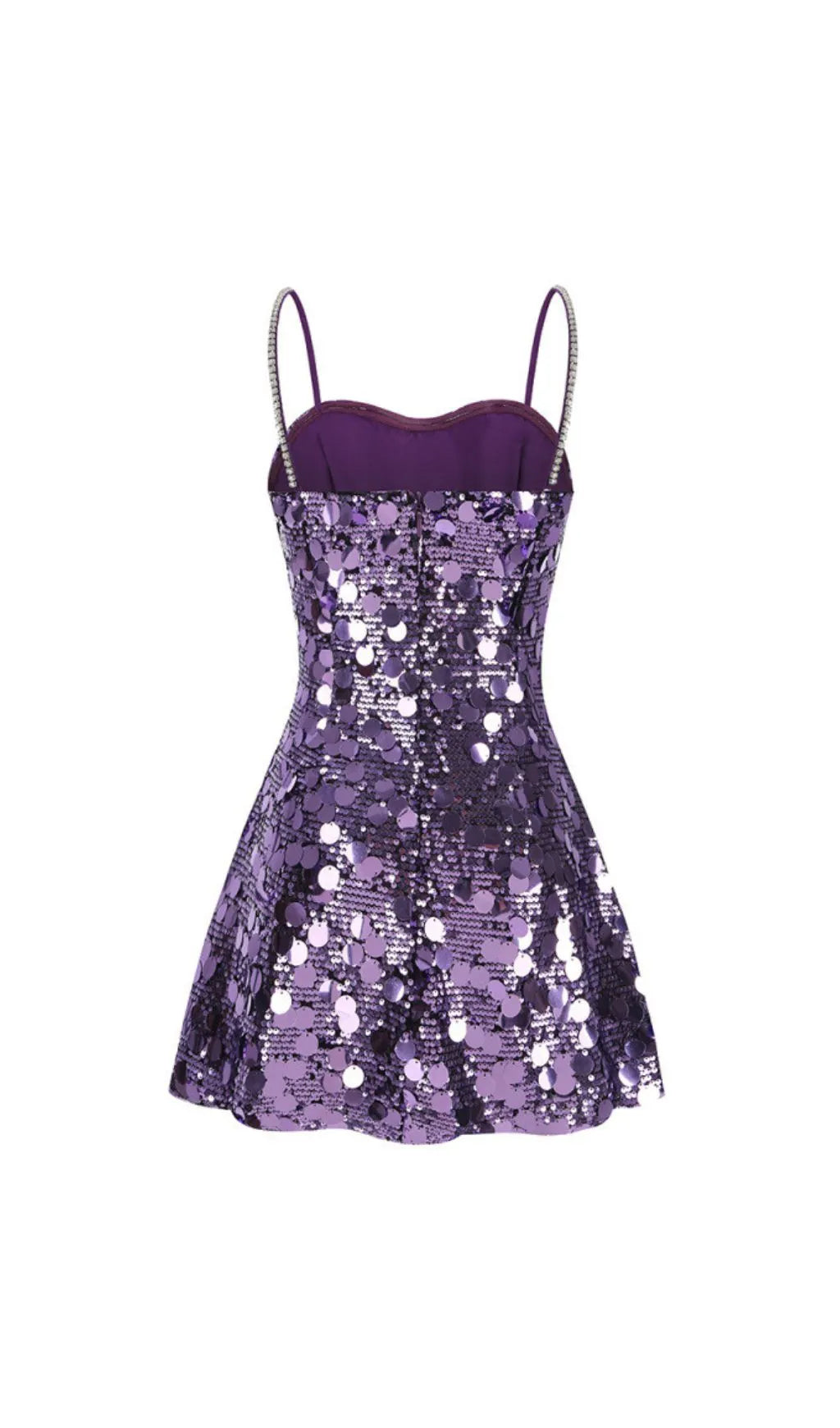Isabela Purple Sequin Mini Dress Flowering Girl
