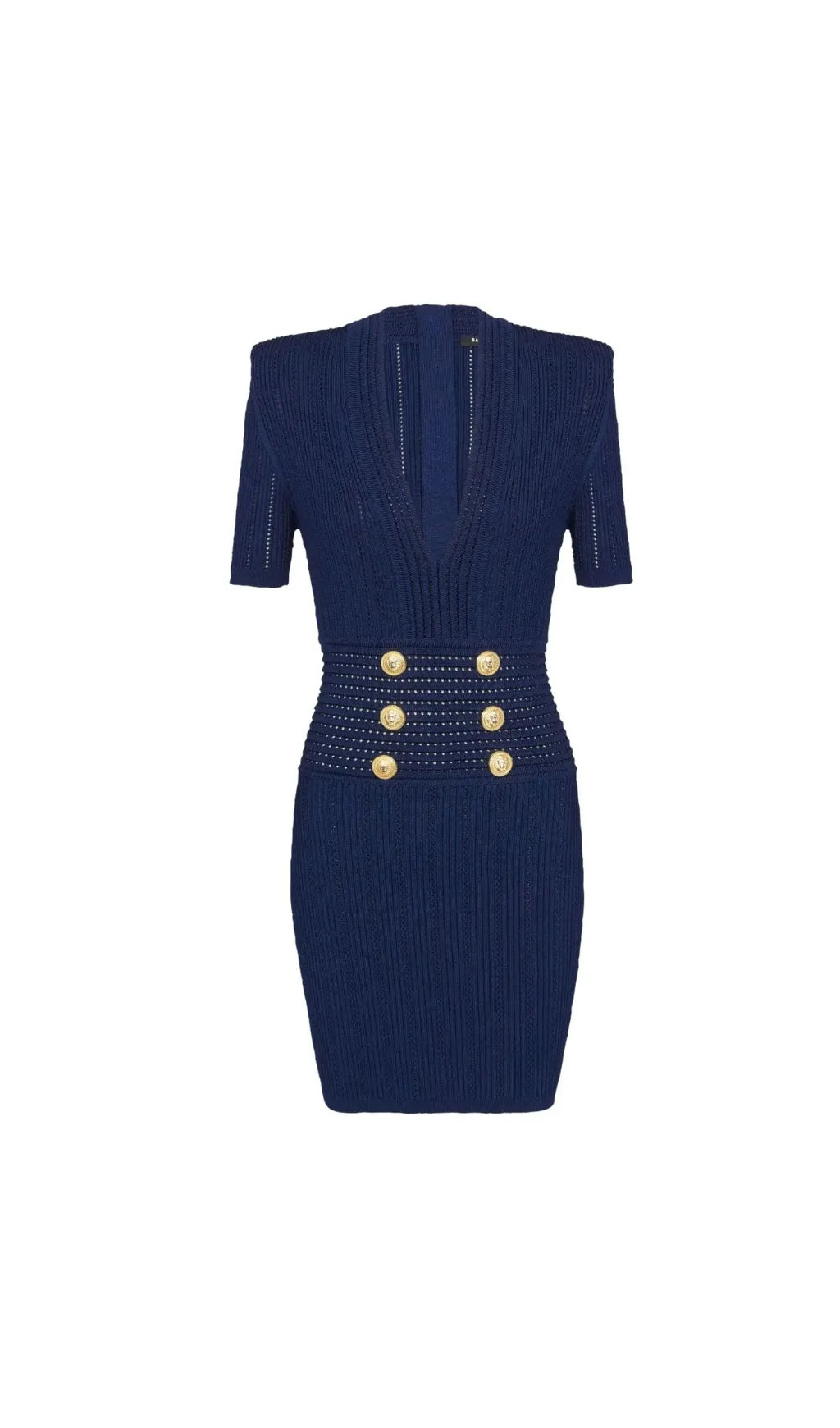 BLUE KNITTED MINI DRESS Flowering Girl