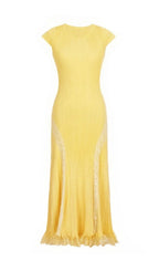 Farrah Knitted Lace Midi Dress Flowering Girl