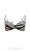 Vieby Leaf Crystal Bralette in Black Flowering Girl