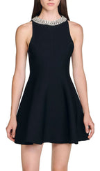 Rhinestone Collar Short Dress Flowering Girl