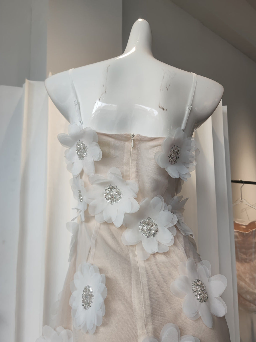 White Tulle Mesh A-Line Dress Flowering Girl