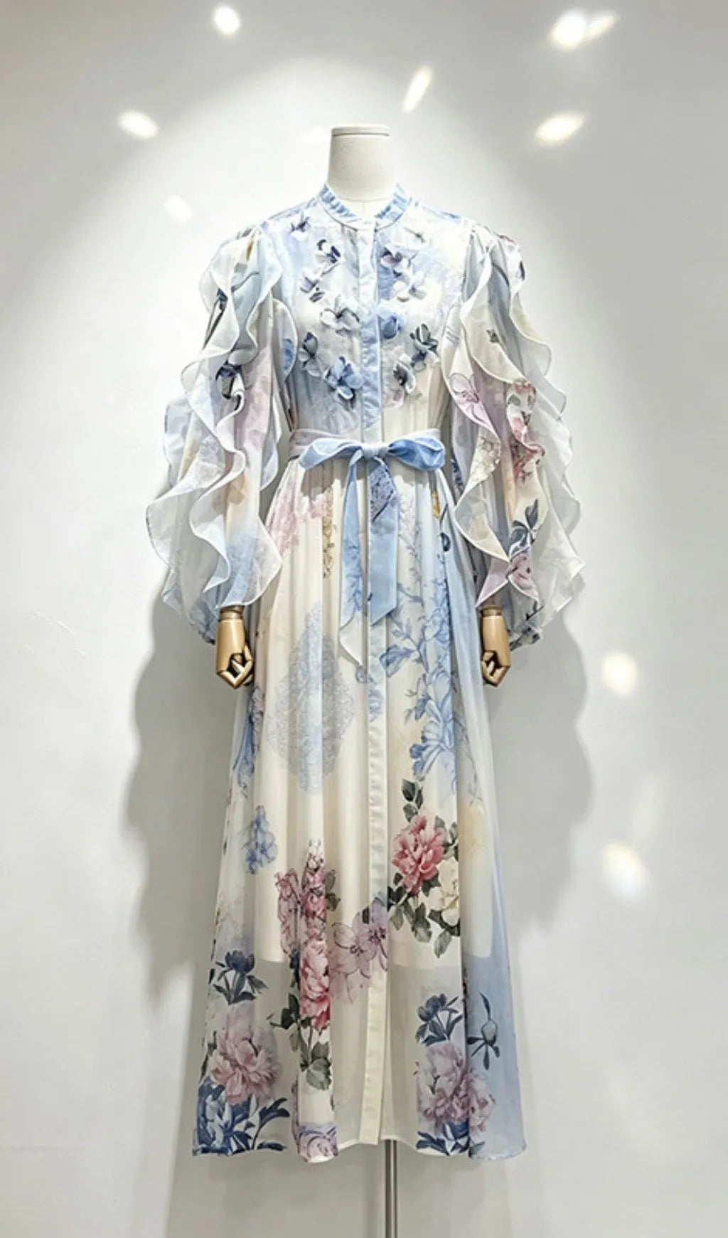 Kotone Printed Long Sleeve Maxi Dress Flowering Girl