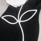 Bibi Black Flower Embellished Mini Dress Flowering Girl