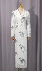 Gonca Sequin Flower Embellished Two-Piece Set Flowering Girl