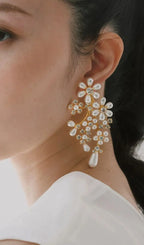 Kaitlyn Pearl Flower Earrings Flowering Girl