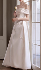 Destiny Off-Shoulder Bow Wedding Dress Flowering Girl