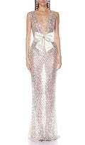 Jocelin Bow Sequin Maxi Dress Flowering Girl