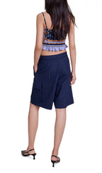 Lando Printed Crop Top Flowering Girl