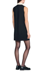 Short Dress with Contrast Collar Flowering Girl