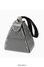 Rhinestone-embellished Pyramid Handbag Flowering Girl