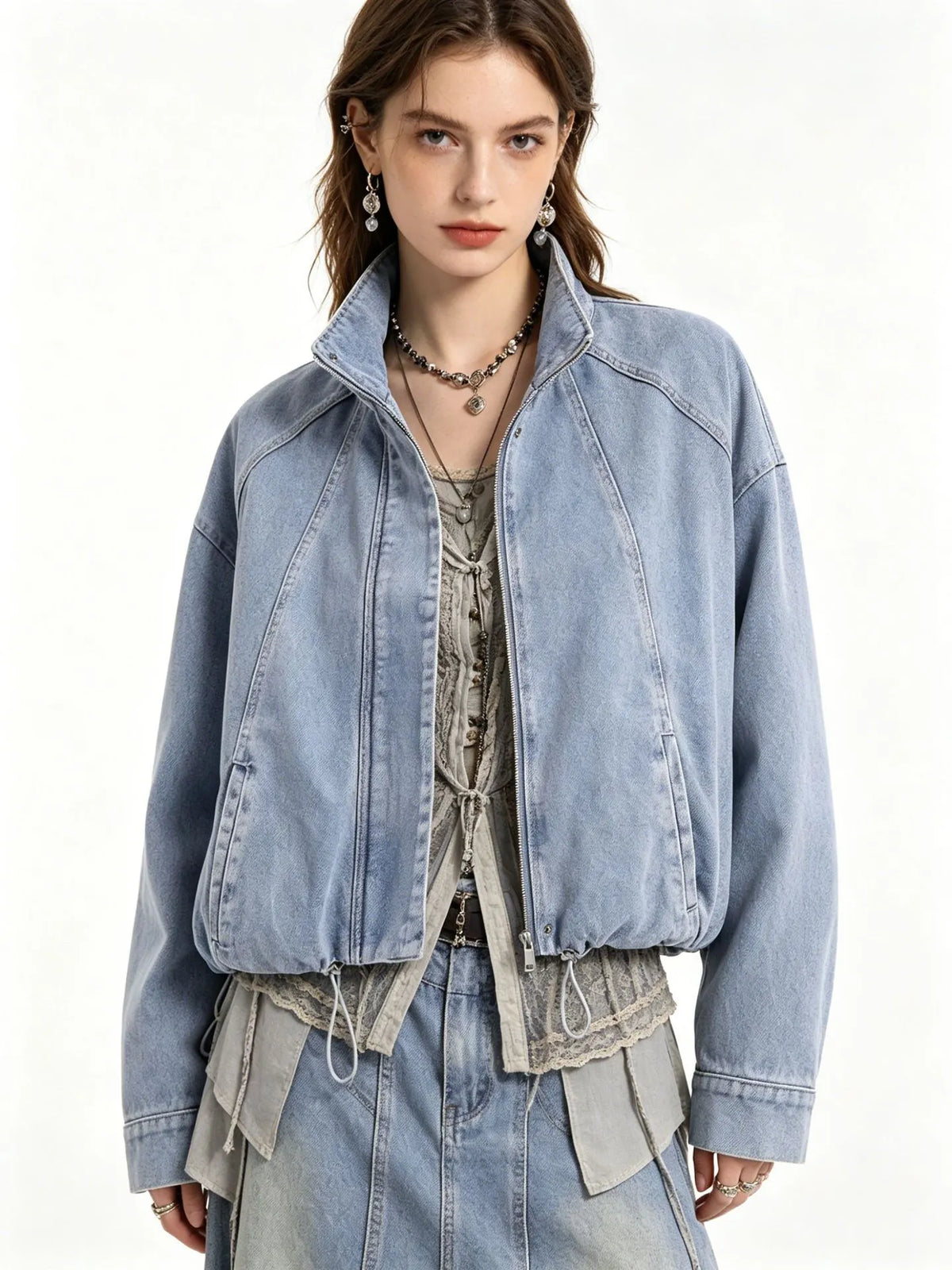 Matoaka Denim Jacket Flowering Girl