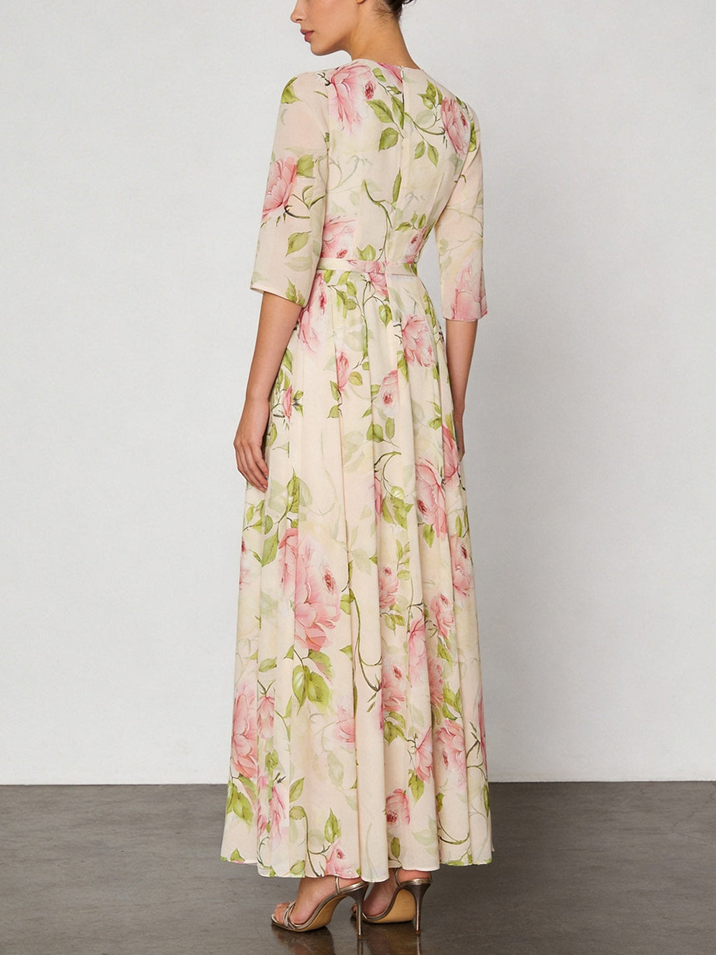 Floral Printed Midi Dress Flowering Girl