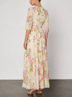 Floral Printed Midi Dress Flowering Girl