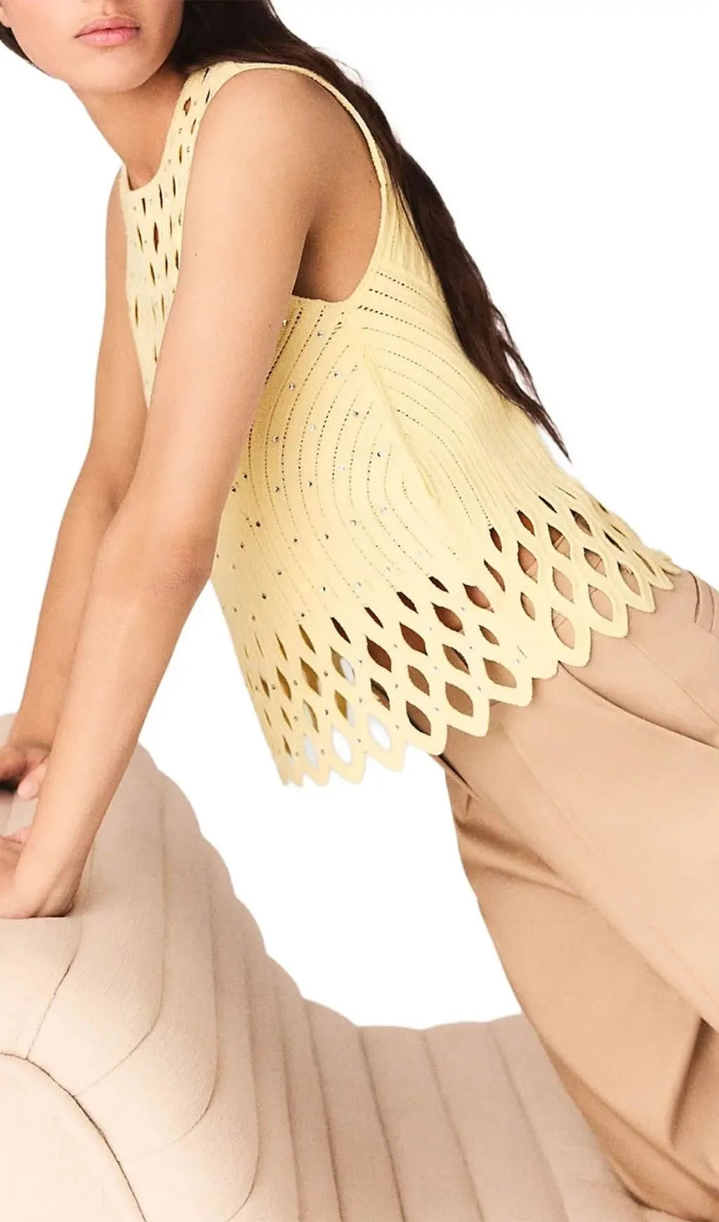 Crocheted Rhinestone Top Flowering Girl