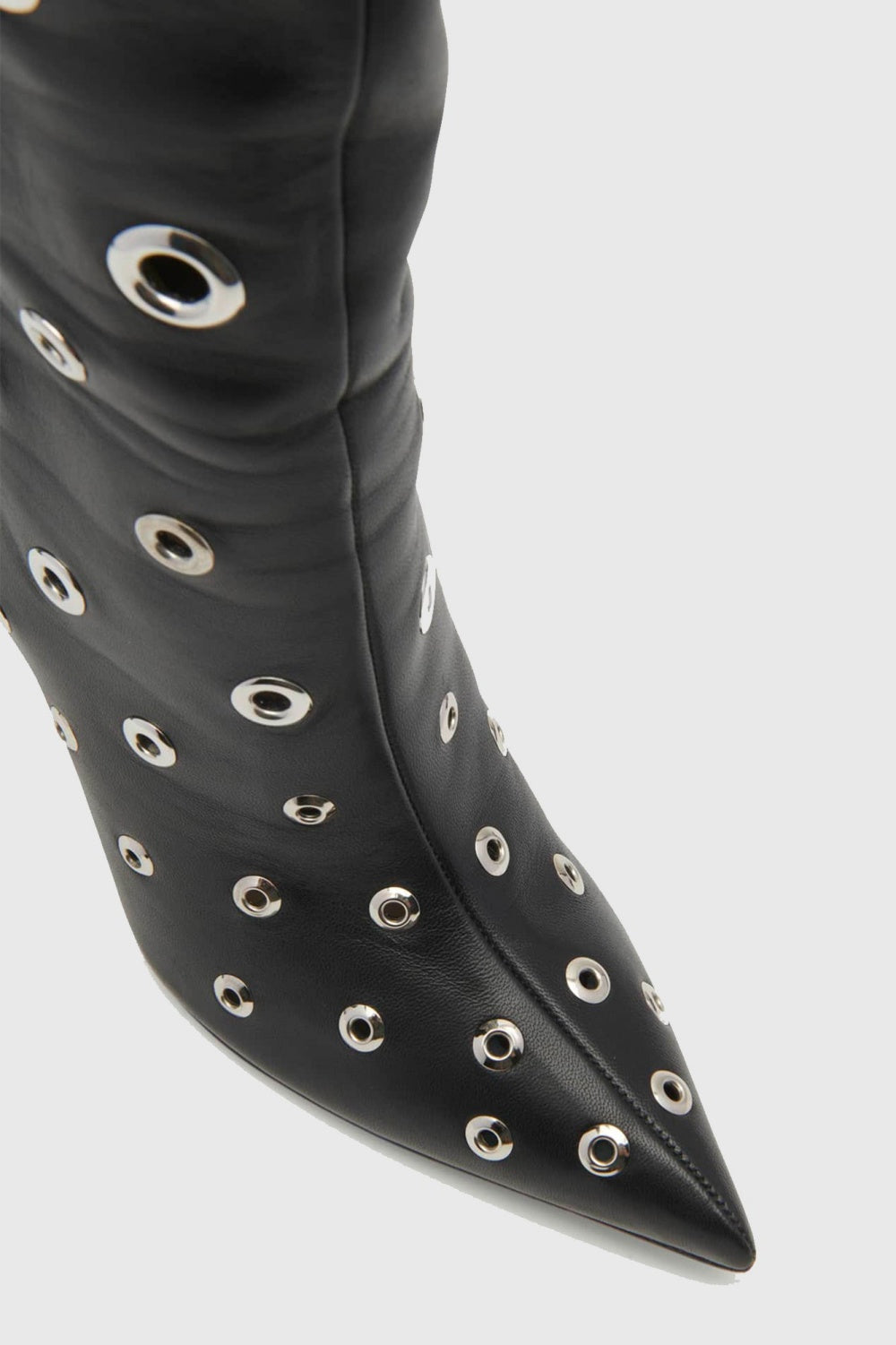 Clara Rivet Cutout Leather Knee-high Boots Flowering Girl