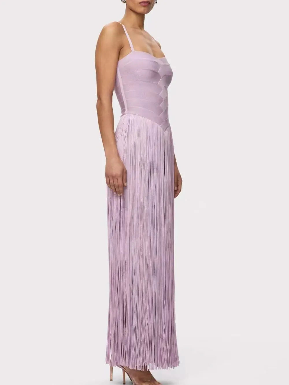 Tassel Detail Maxi Dress Lavender Flowering Girl