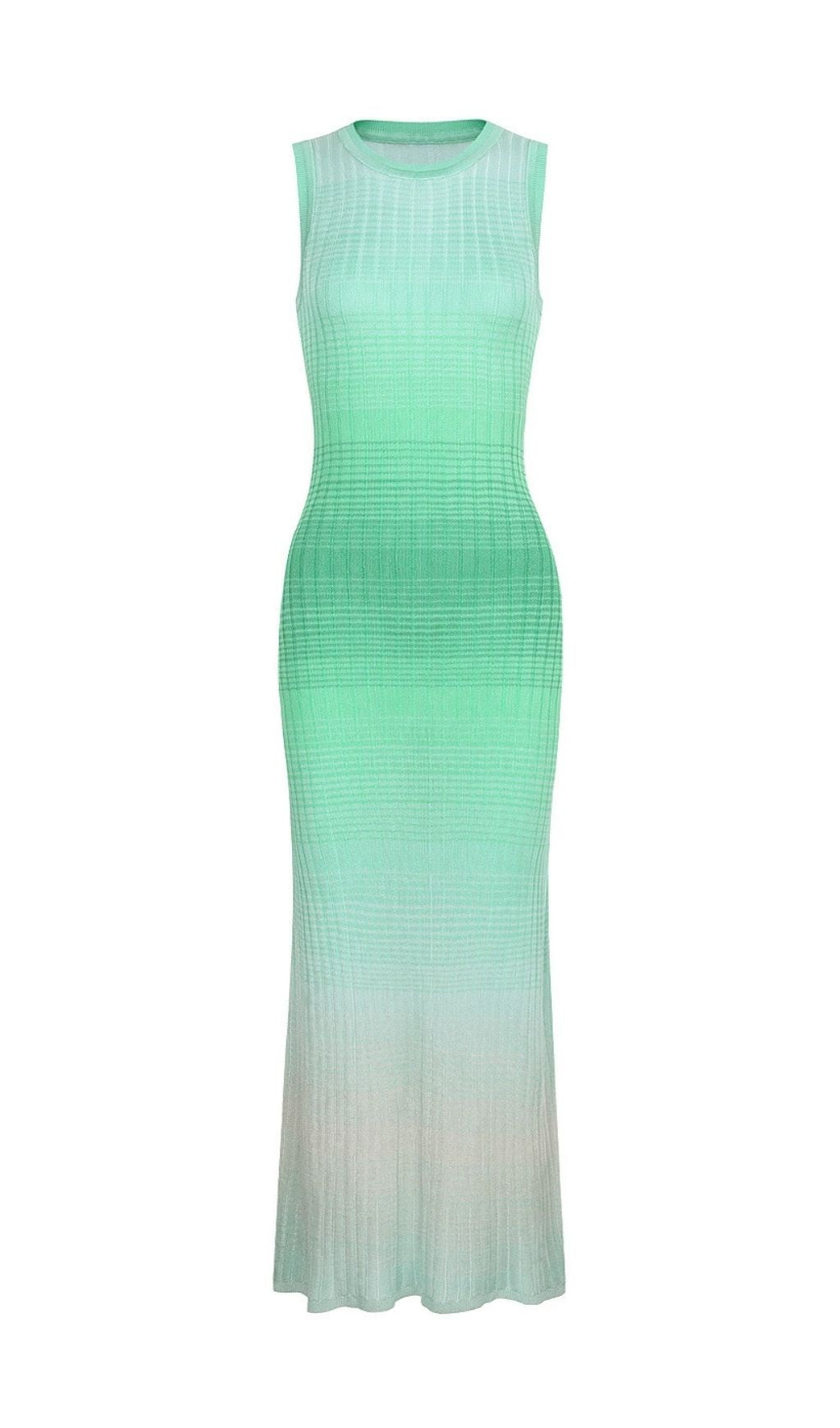 Tie-Dye Knitted Maxi Dress In Green Flowering Girl