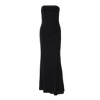 Black Mesh Overlay Fitted Column Gown Flowering Girl