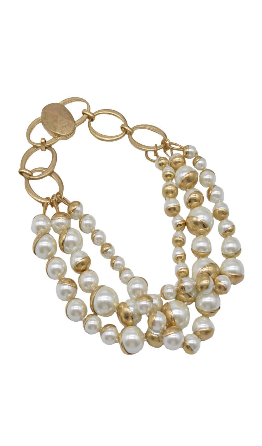 Layered Pearl Necklace Flowering Girl