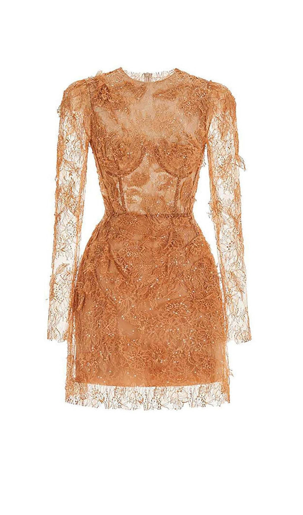 Floral And Ramage Embroidery Midi Dress In Brown Flowering Girl