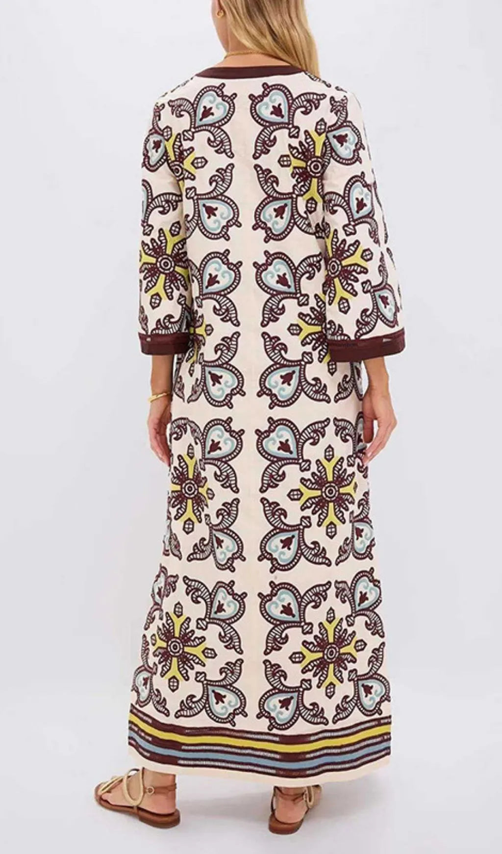 Klemens Printed Long Sleeve Maxi Dress Flowering Girl