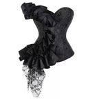 Retro Satin Strapless Corset Top Flowering Girl